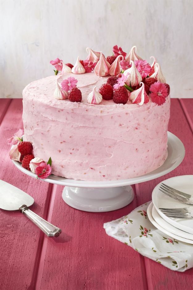 Baby Shower Cakes DIY - Raspberry Pink Velvet Cake with Raspberry Cream Cheese Frosting - Easy Cake Recipes and Cupcakes to Make For Babies Showers - Ideas for Boys and Girls, Neutral, for Twins