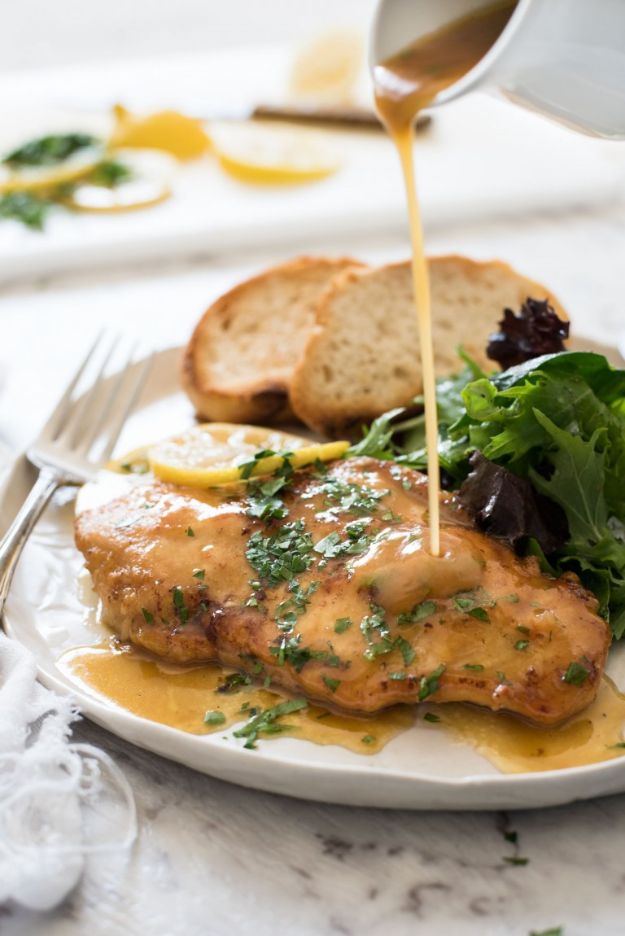 Chicken Breast Recipes - Honey Lemon Chicken - Healthy, Easy Chicken Recipes for Dinner, Lunch, Parties and Quick Weeknight Meals - Boneless Chicken Breast Casserole Recipes, Oven Baked Ideas, Crockpot Chicken Breasts, Marinades for Grilled Foods, Salads, Shredded Chicken Tacos, Creamy Pasta, Keto and Low Carb, Mexican, Asian and Italian Food http://diyjoy.com/chicken-breast-recipes