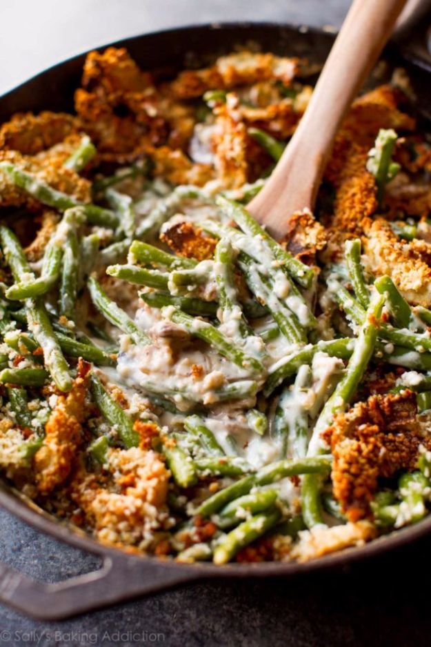 Best Thanksgiving Side Dishes - Creamy Green Bean Casserole from Scratch - Easy Make Ahead and Crockpot Versions of the Best Thanksgiving Recipes - Southern Vegetable Casseroles, Traditional Sides Like Corn, Stuffing, Potatoes, Spinach, Sweet Potatoes, Glazed Carrots - Healthy and Lowfat Side Dish Recipes - Thanksgiving Ideas for A Crowd http://diyjoy.com/best-thanksgiving-side-dishes
