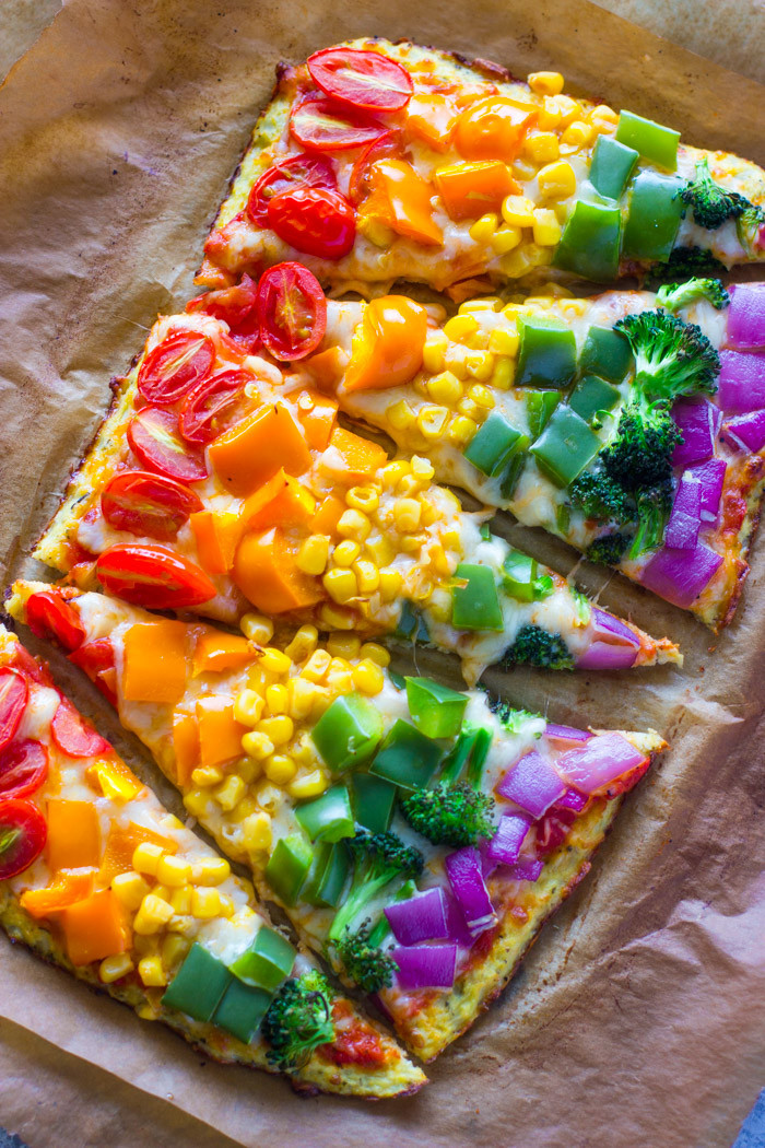 Rainbow Cauliflower Crust Pizza 1
