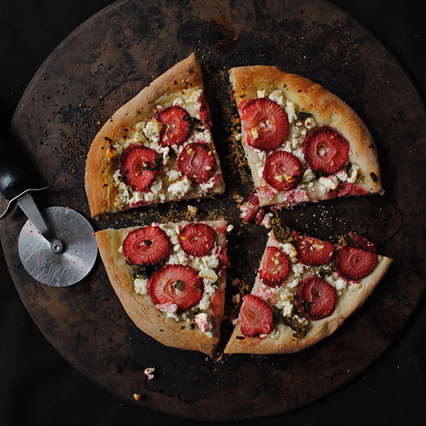 Strawberry Basil & Feta Cheese Pizza