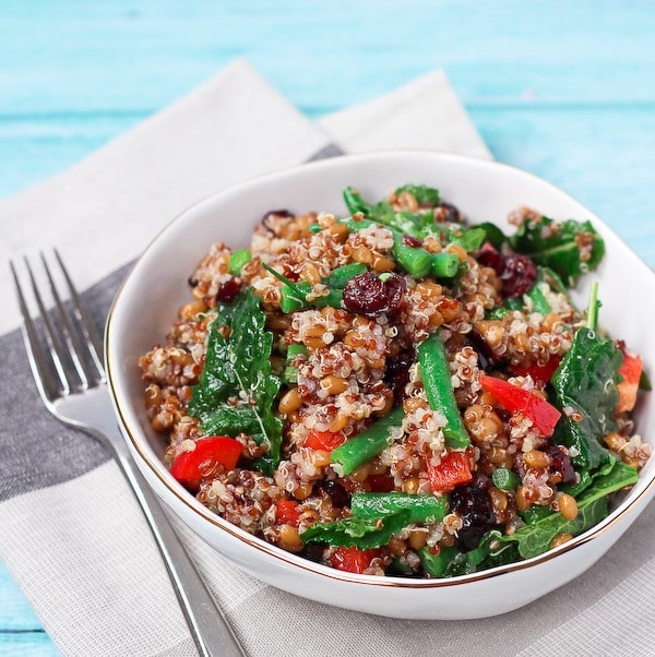 Quinoa and Wheat Berry Salad - colorful, flavorful, and healthy. It
