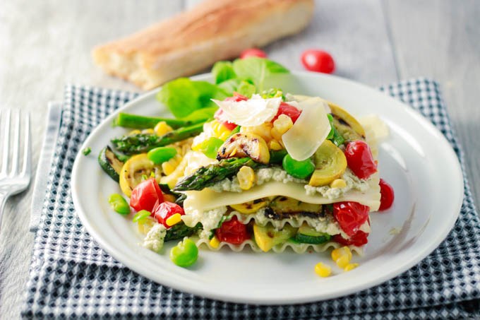 summer veggie lasagna