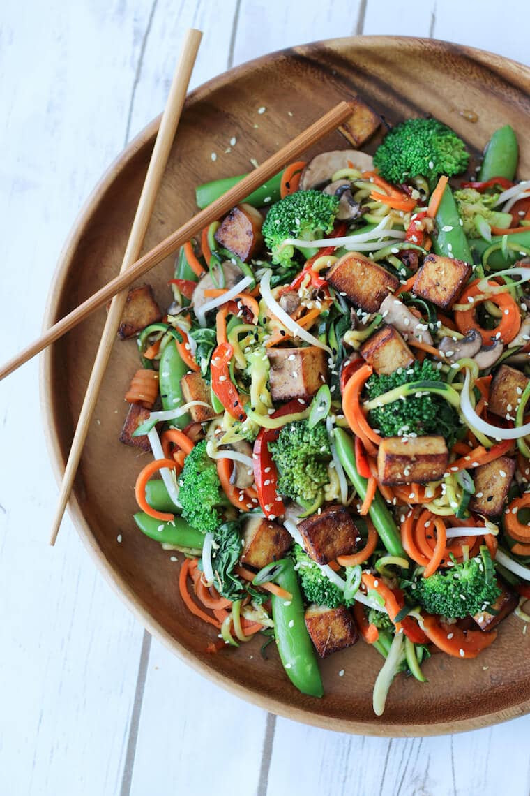 Are Chow Mein Noodles Vegan
 Vegan Chow Mein Gluten Free Zucchini Noodles & Marinated Tofu