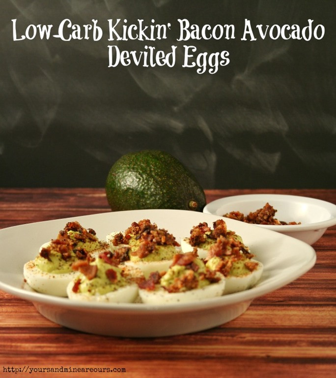 Are Deviled Eggs Low Carb
 Low Carb Kickin Bacon Avocado Deviled Eggs AppetizerWeek