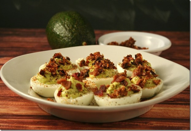 Are Deviled Eggs Low Carb
 Low Carb Kickin Bacon Avocado Deviled Eggs AppetizerWeek