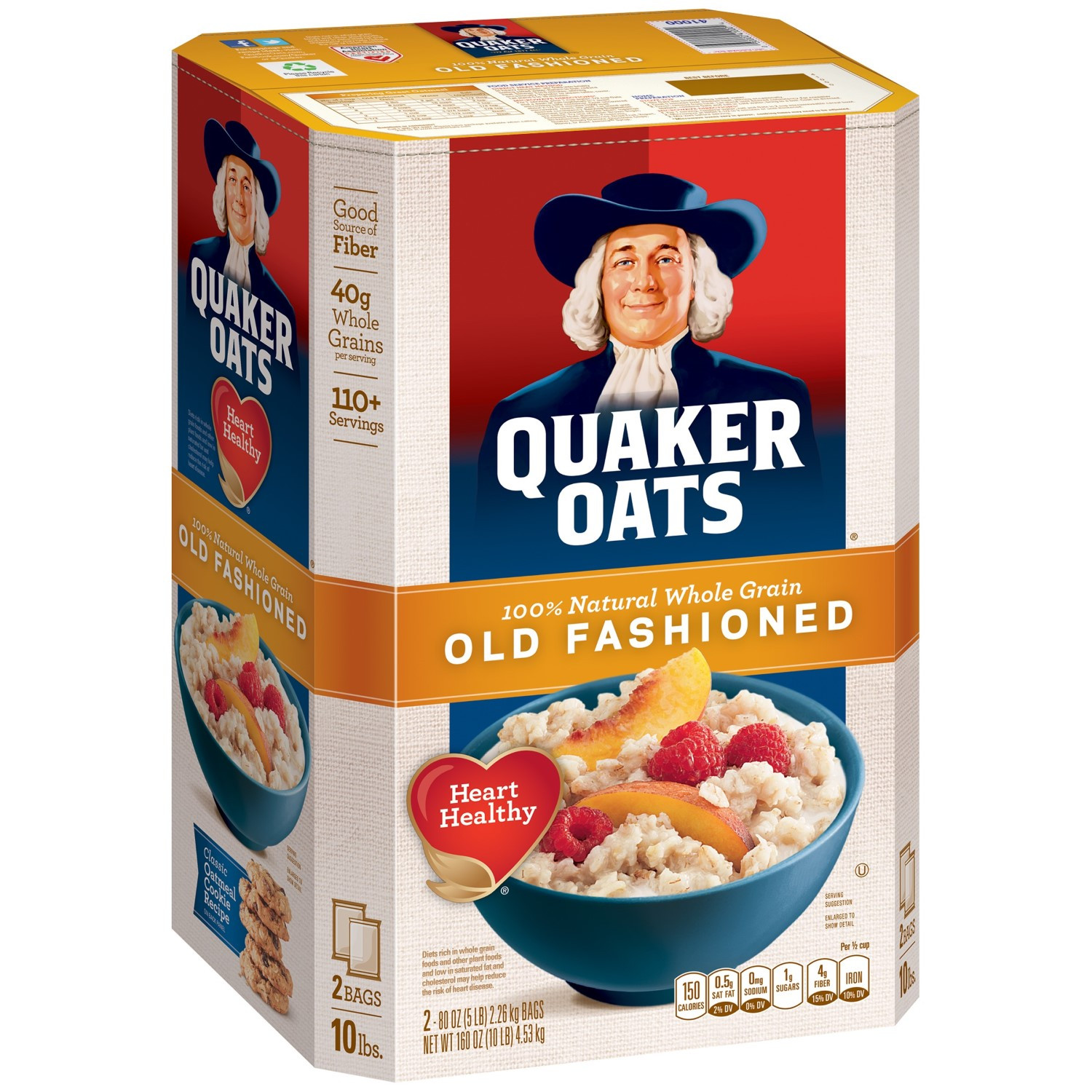 Are Quaker Old Fashioned Oats Gluten Free
 Quaker Oats Oatmeal Old Fashioned 80 Oz
