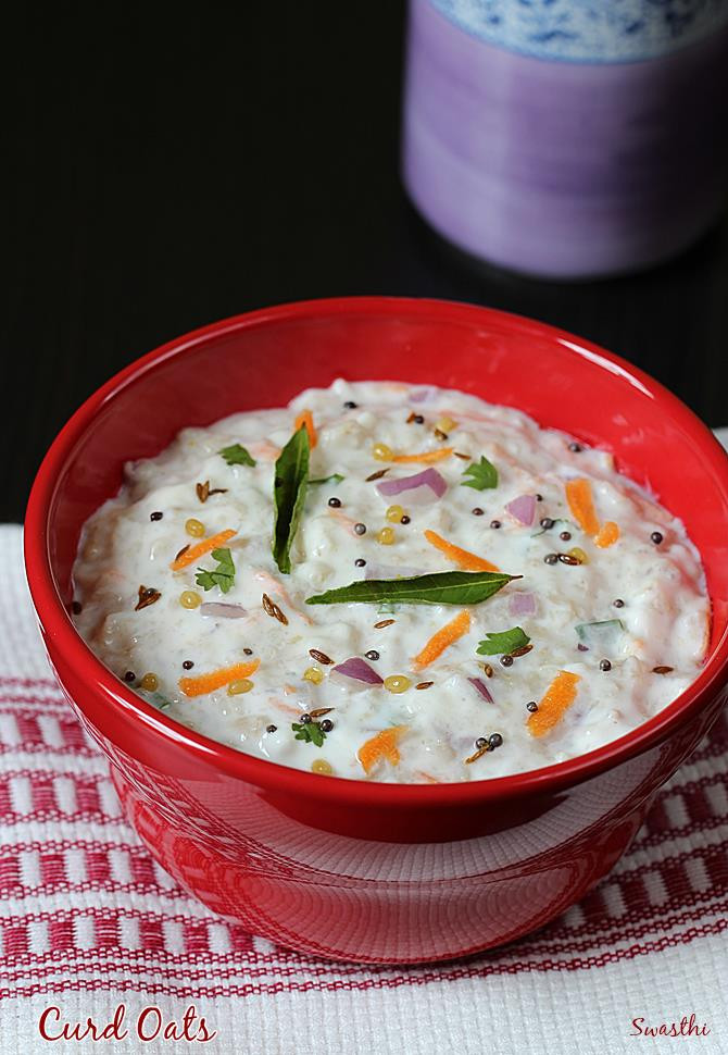 Are Quick Oats Healthy
 Curd oats recipe Oatmeal in seasoned yogurt