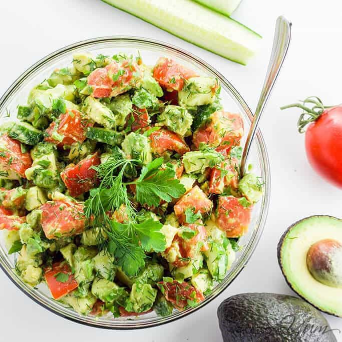 Avocado Keto Diet
 Cucumber Tomato Avocado Salad Recipe Paleo Low Carb