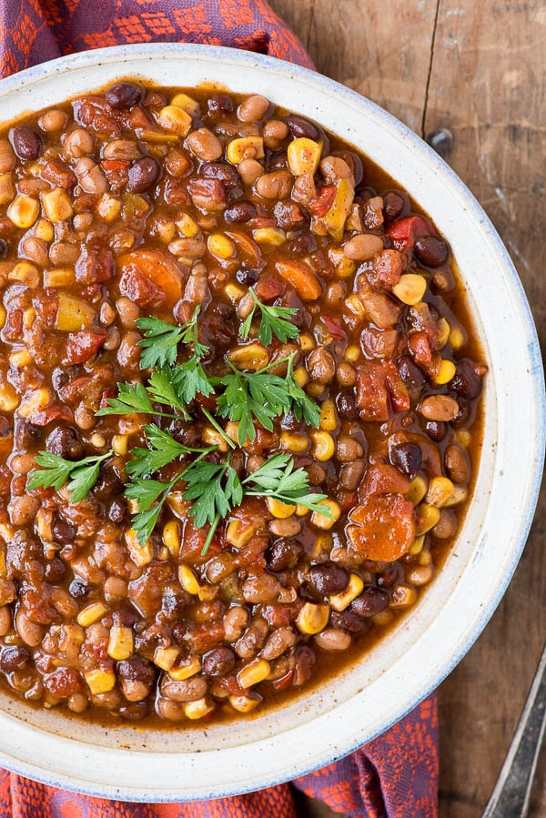 Baked Bean Recipes Vegetarian
 Slow Cooker Tangy Baked Bean Chili ve arian