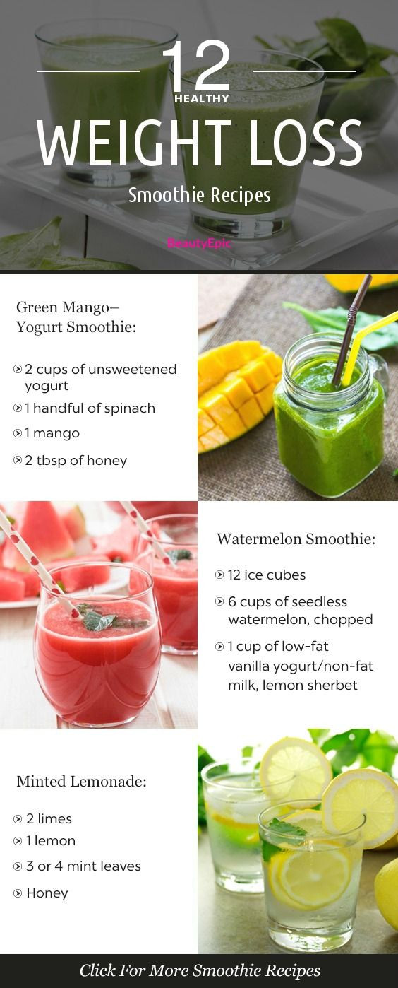 Best Smoothie Recipes For Weight Loss
 Top 12 Healthy Smoothie Recipes for Weight Loss