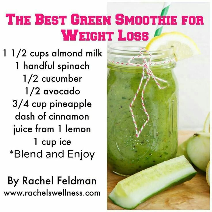 Best Smoothie Recipes For Weight Loss
 Weight loss smoothie Smoothies Pinterest