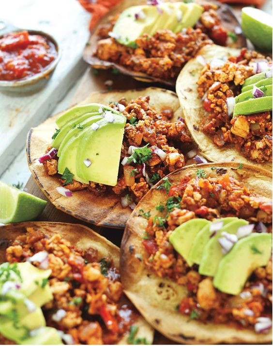 Best Vegetarian Mexican Recipes
 Tofu Tostadas and Spicy on Pinterest