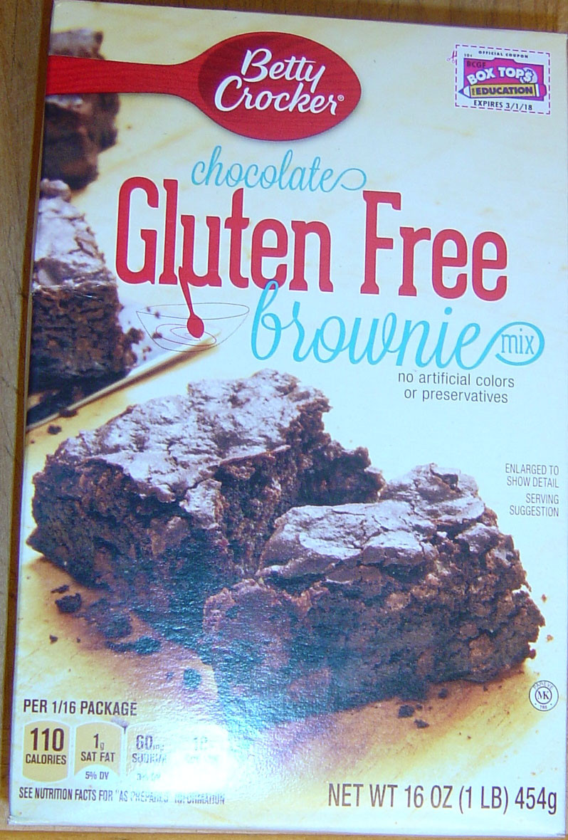 Betty Crocker Gluten Free Brownies
 Gluten free Snacks and Can s