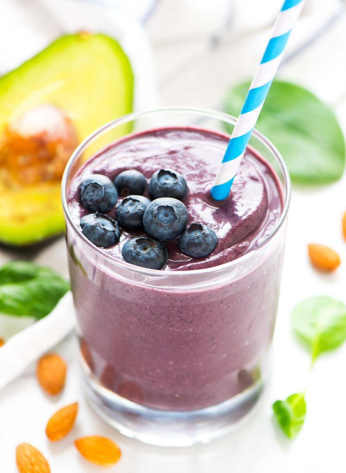 Blueberry Smoothies Healthy
 Blueberry Banana Avocado Smoothie Recipe for Glowing Skin