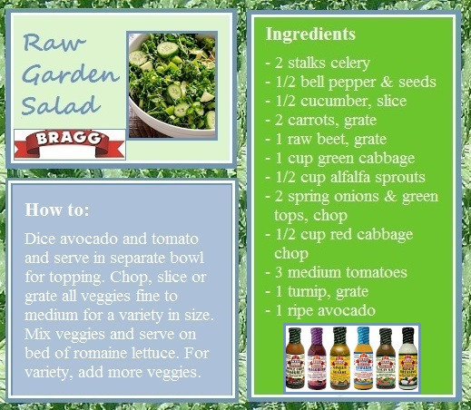 Bragg Vegetarian Health Recipes
 salad