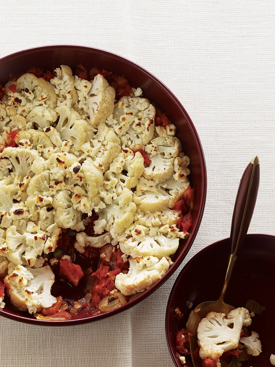 Capers Recipes Vegetarian
 Cauliflower Gratin with Tomatoes Capers and Feta Recipe
