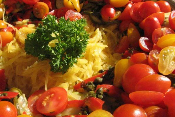 Capers Recipes Vegetarian
 Lemon Caper Spaghetti Squash
