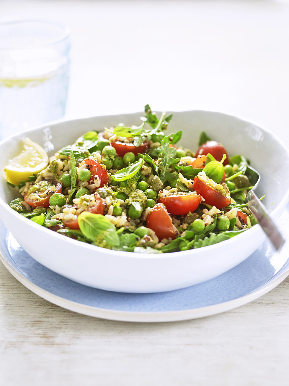 Capers Recipes Vegetarian
 RICE SALAD WITH PEAS ROCKET TOMATOES AND CAPERS