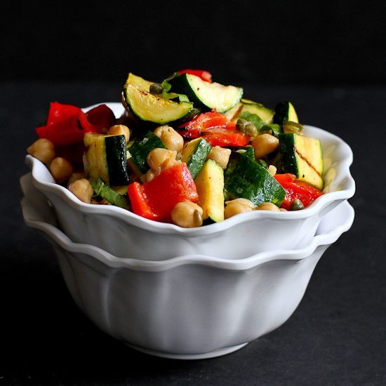 Capers Recipes Vegetarian
 Grilled Ve able Chickpea & Caper Salad Recipe Vegan