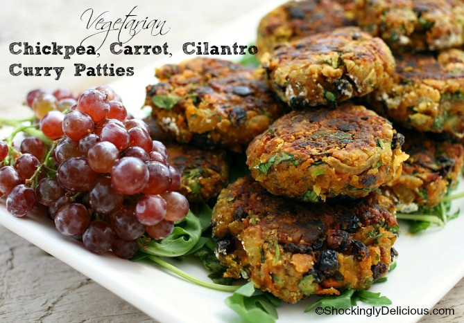 Carrot Recipes Vegetarian
 Ve arian Chickpea Carrot Cilantro Curry Burger