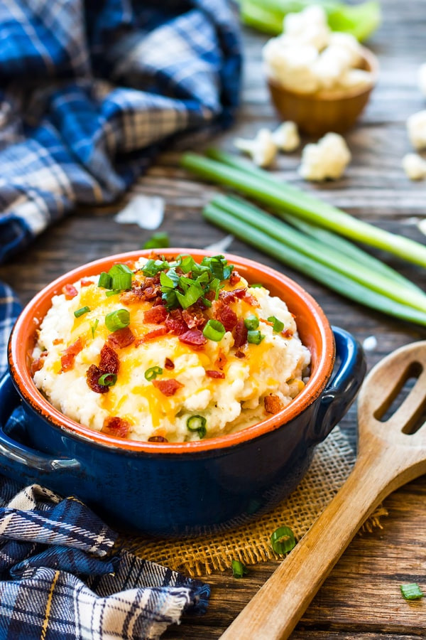 Cauliflower Mashed Potatoes Dairy Free
 Loaded Cauliflower Mashed Potatoes