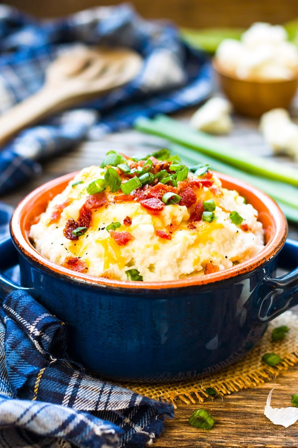 Cauliflower Mashed Potatoes Dairy Free
 Loaded Cauliflower Mashed Potatoes