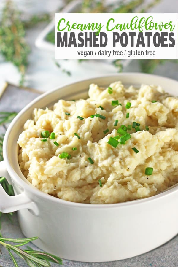 Cauliflower Mashed Potatoes Dairy Free
 Vegan Cauliflower Mashed Potatoes