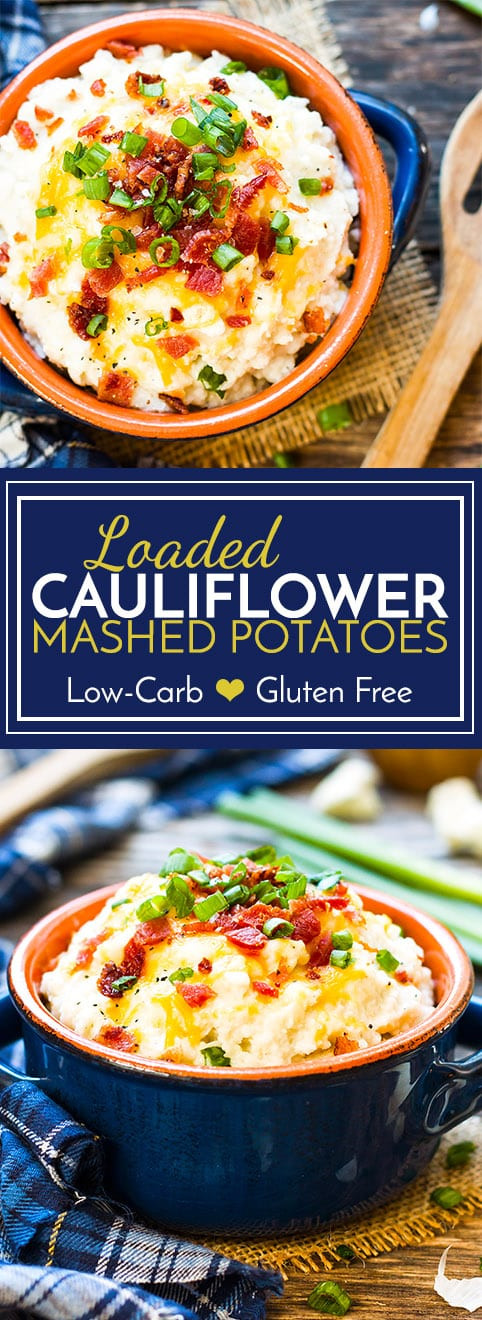 Cauliflower Mashed Potatoes Dairy Free
 Loaded Cauliflower Mashed Potatoes