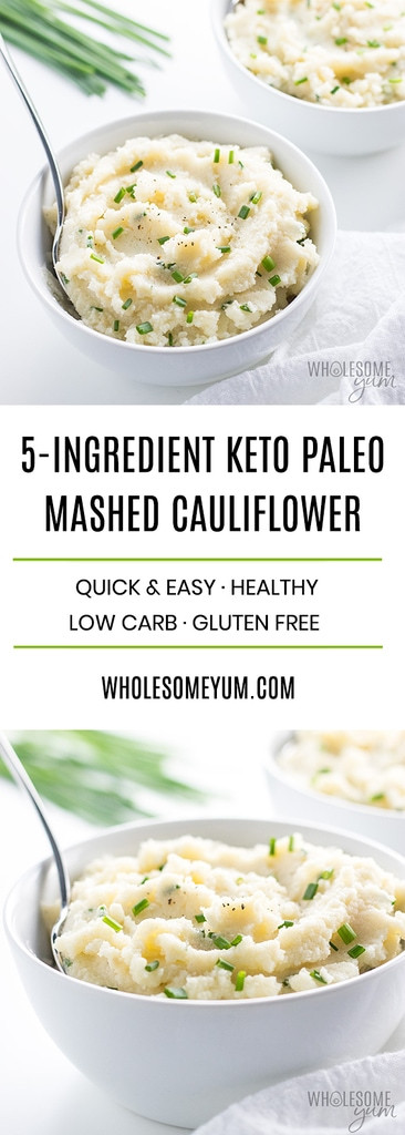 Cauliflower Mashed Potatoes Keto
 Low Carb Keto Cauliflower Mashed Potatoes Paleo Recipe 5