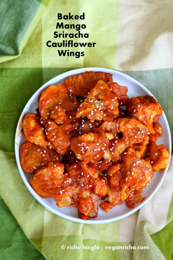 Cauliflower Vegan Recipes
 Baked Mango Sriracha Cauliflower Wings and 16 Vegan