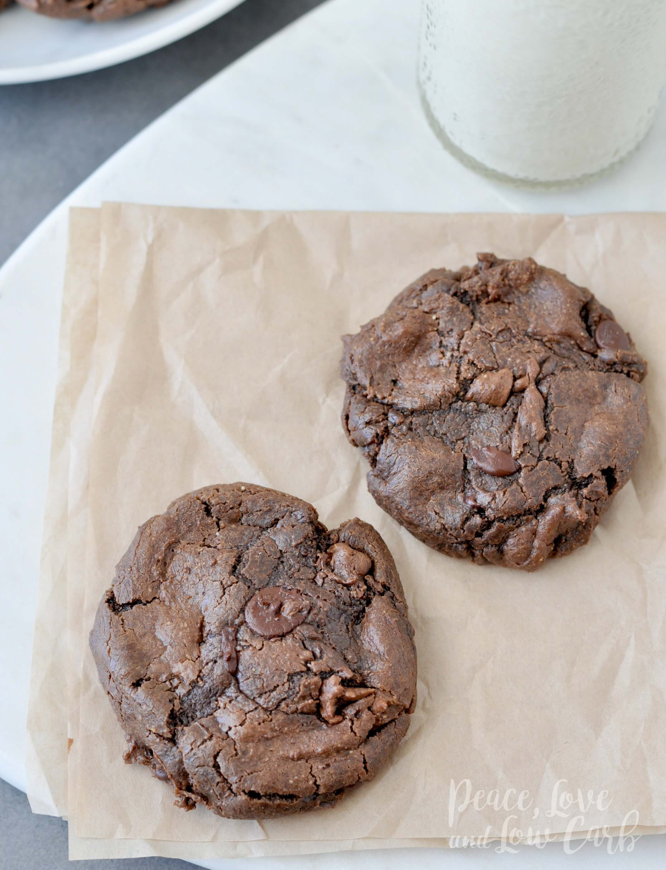 Chewy Keto Chocolate Chip Cookies
 Keto Flourless Chewy Double Chocolate Chip Cookies