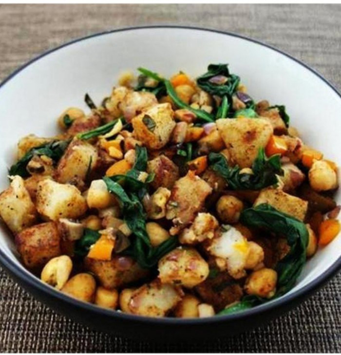 Chick Pea Vegetarian Recipes
 Warm Potato Salad With Spinach and Chickpeas [Vegan]