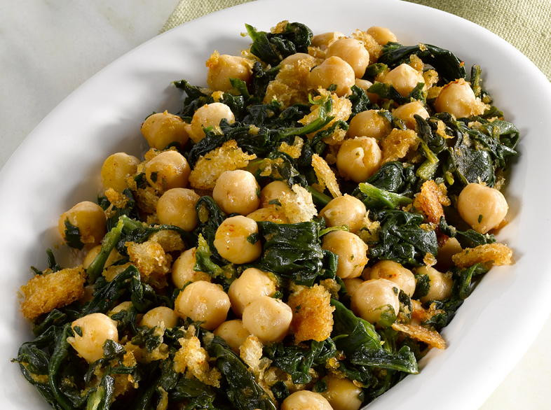 Chick Pea Vegetarian Recipes
 Chickpeas with Spinach Recipe