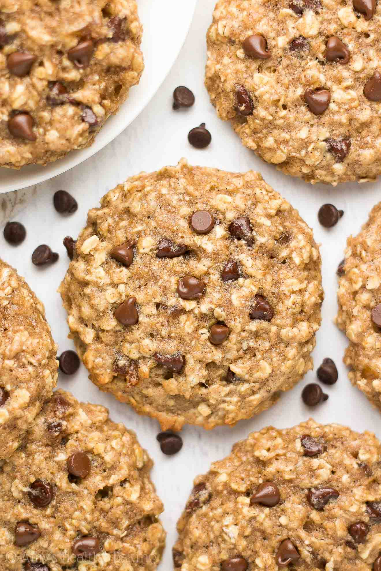 Choc Chip Oatmeal Cookies Healthy
 Healthy Caramel Chocolate Chip Oatmeal Cookies