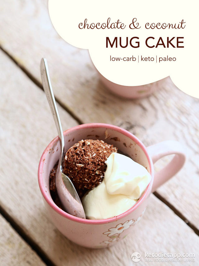 Chocolate Keto Mug Cake
 Keto Chocolate & Coconut Mug Cake