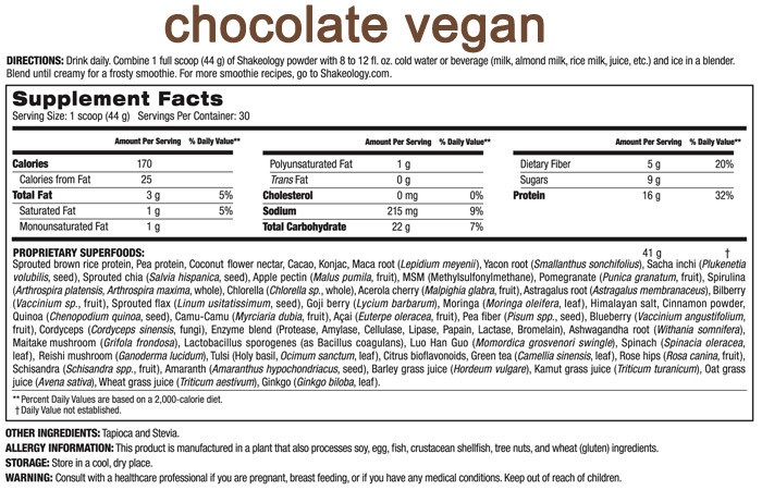 Chocolate Vegan Shakeology Recipes
 Muscle Milk Odwalla Chocolate Protein & Chocolate Vegan