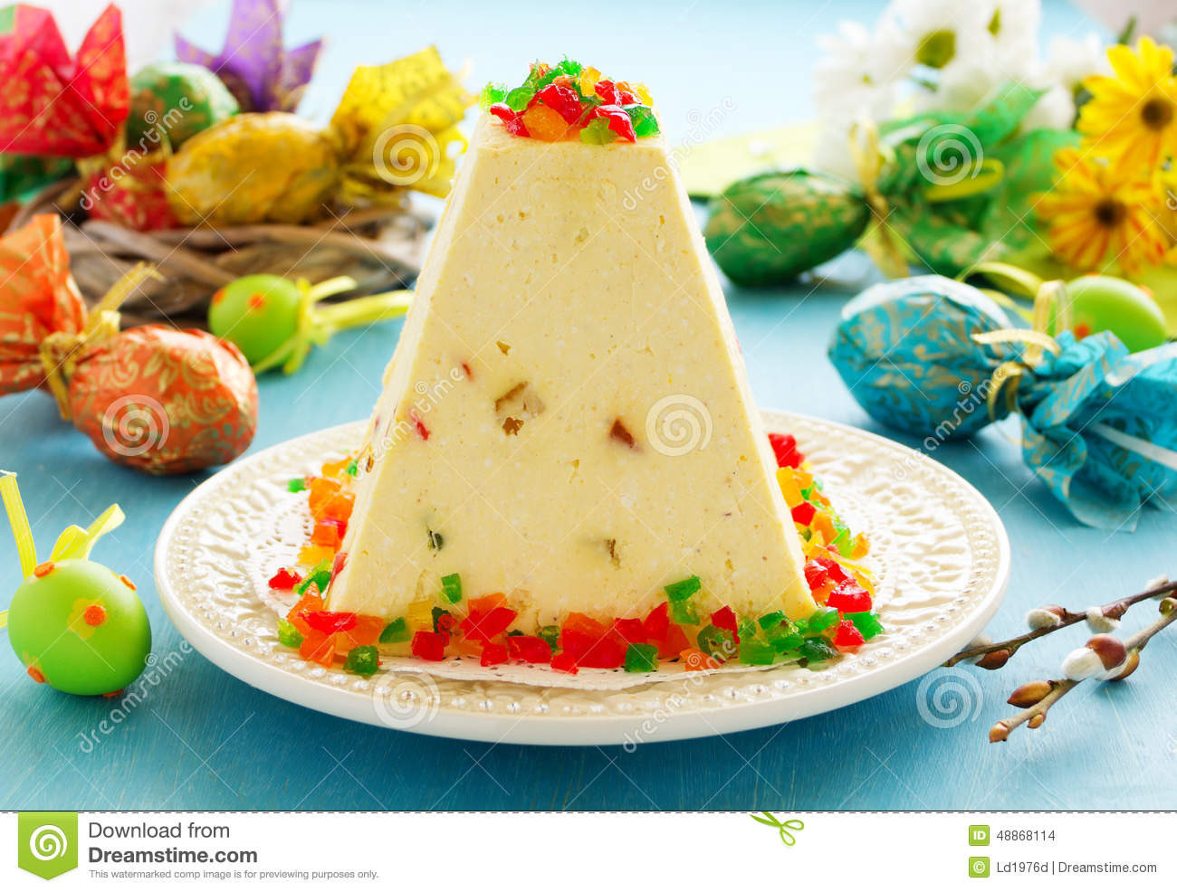 Classic Easter Desserts
 Traditional Easter Dessert Made From Cottage Cheese Stock