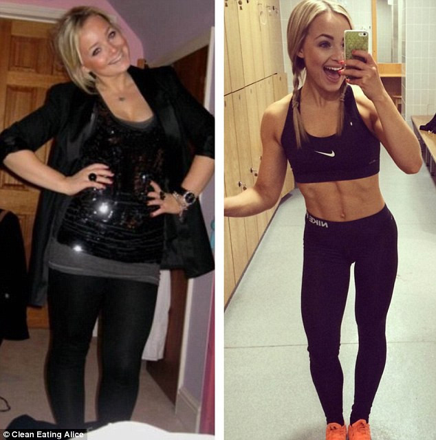 Clean Eating Weight Loss Before And After
 Clean Eating Alice shows off six pack after transforming