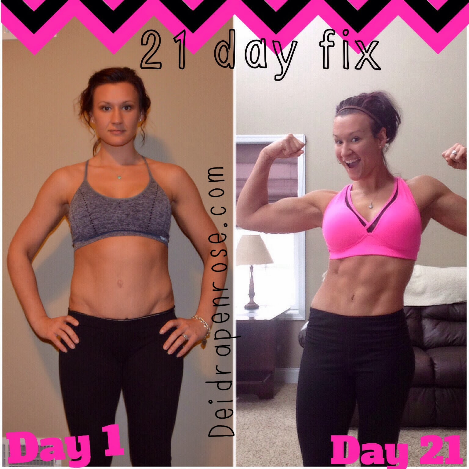 Clean Eating Weight Loss Before And After
 Deidra Penrose 21 DAY FIX RESULTS