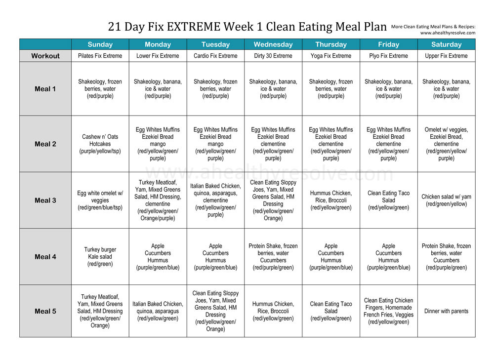 Clean Eating Weight Loss Plan
 21 Day Weight Loss Meal Plan dreamsnews