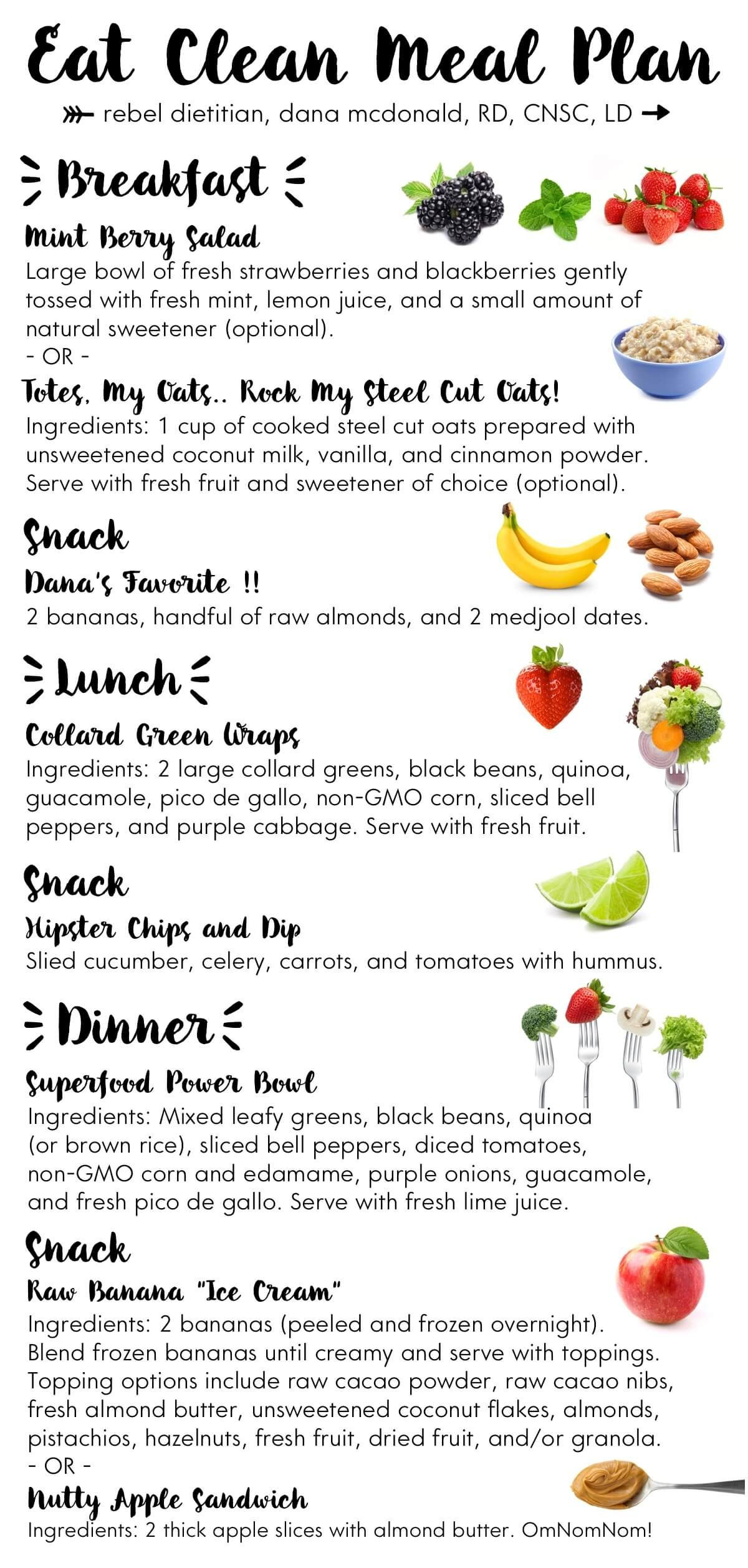 Clean Eating Weight Loss Plan
 Eat Clean Meal Plan rebelDIETITIAN US