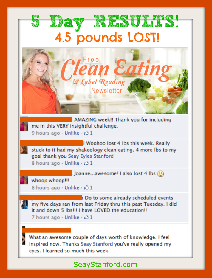 Clean Eating Weight Loss Results
 Clean Eating Weight Loss Results — SeayStanford