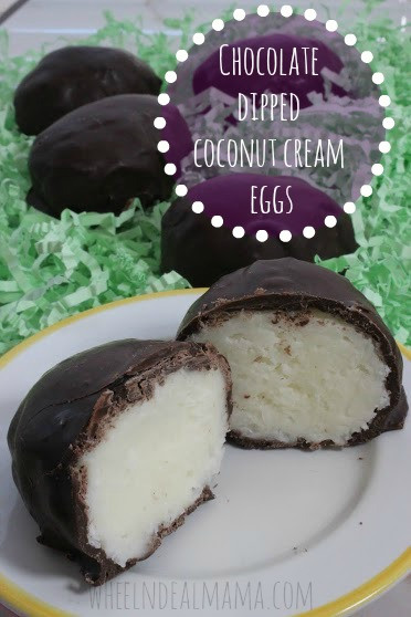 Coconut Cream Easter Eggs Recipes
 Chocolate Dipped Coconut Cream Eggs Wheel N Deal Mama
