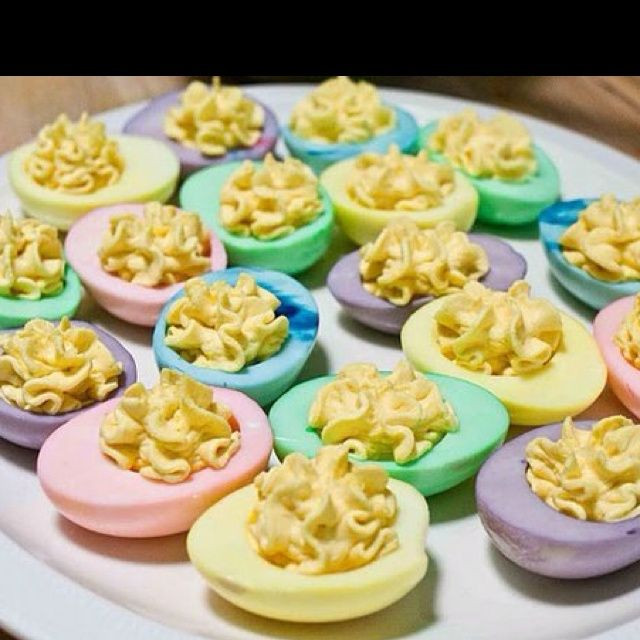 Colored Deviled Eggs For Easter
 17 Best images about Deviled Eggs on Pinterest
