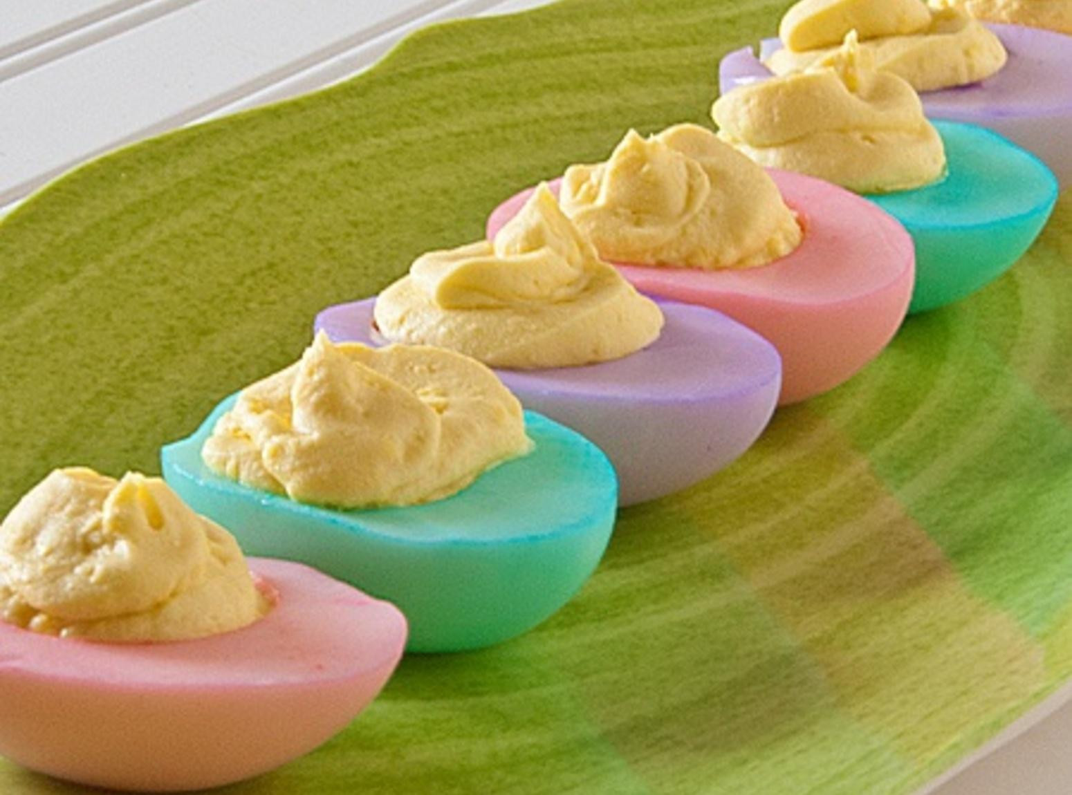Colored Deviled Eggs For Easter
 Colored deviled eggs Recipe