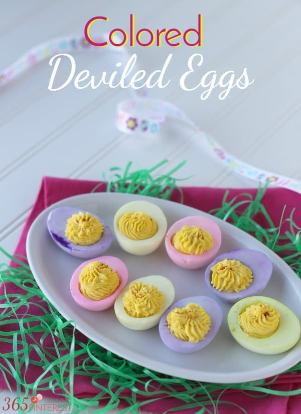 Colored Deviled Eggs For Easter
 Colored Deviled Eggs for Easter Simple and Seasonal