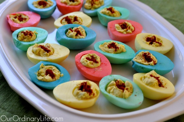 Colored Easter Deviled Eggs
 Easter Colored Deviled Eggs – Our Ordinary Life