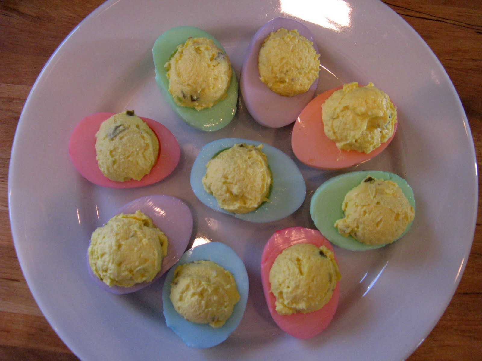 Colored Easter Deviled Eggs
 Easter deviled eggs