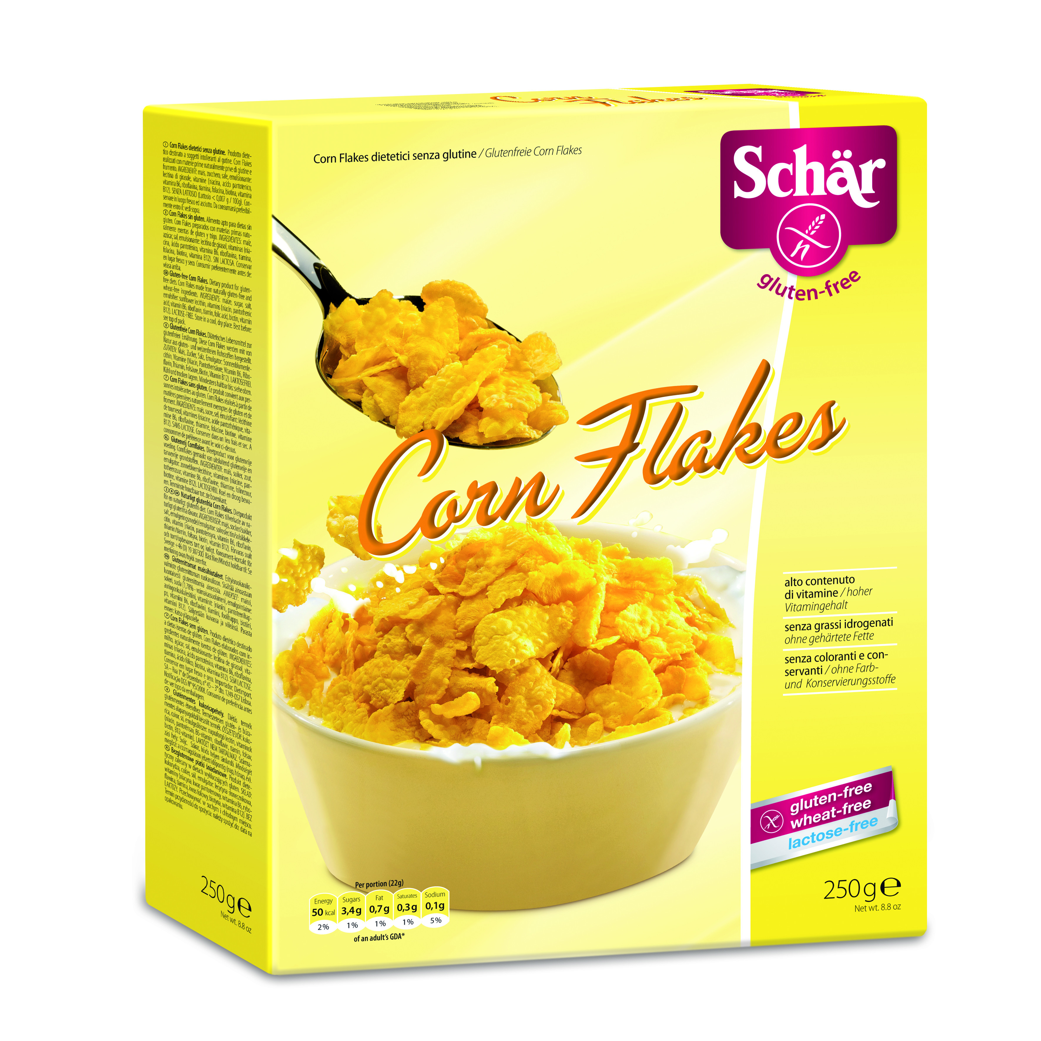 Corn Flakes Gluten Free
 Dr Schar Corn Flakes 250g x 6 Gluten Free